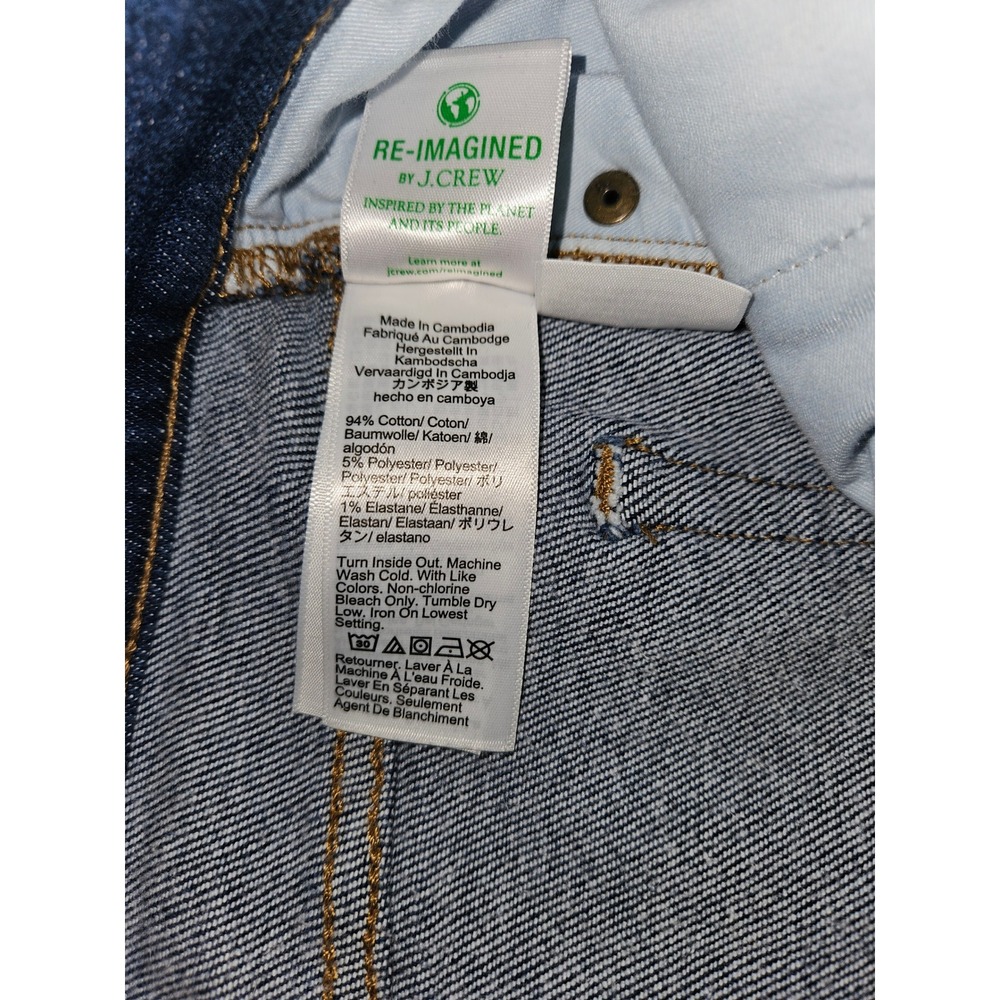 J.Crew Stovepipe Jeans Womens 31 Dark Wash High Rise Straight Leg Blue Denim - Picture 6 of 8
